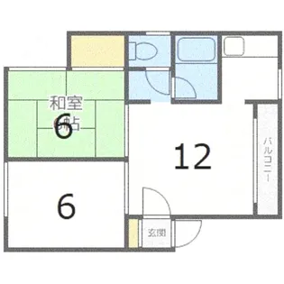 サンプラザ発寒【2階】の間取り