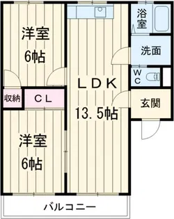 第二悠ハイツ【2階】の間取り