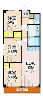 三鷹グリーンヒルズ【2階】の間取り