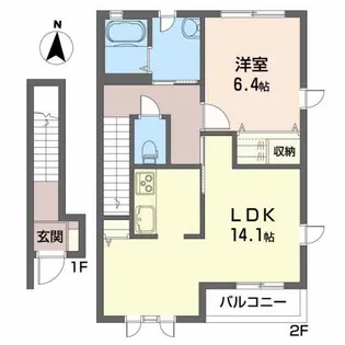 パディ・ヴィレッジ D【2階】の間取り