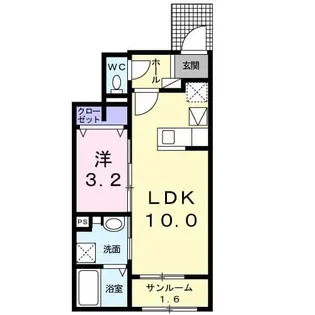 アルカンシエル【1階】の間取り