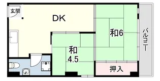 多聞コーポラス【3階】の間取り