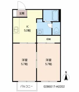 ディアス田嶋【2階】の間取り