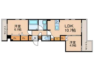 La cour【3階】の間取り