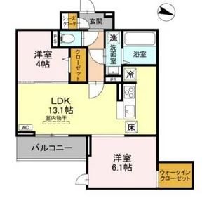 ソレイユ・ウエスト【1階】の間取り