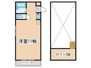 ルート基山B棟II【2階】の間取り