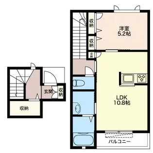 ジニアコート千住B【2階】の間取り