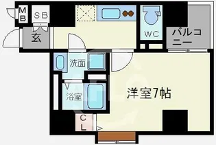 フォーチュン心斎橋イースト【8階】の間取り
