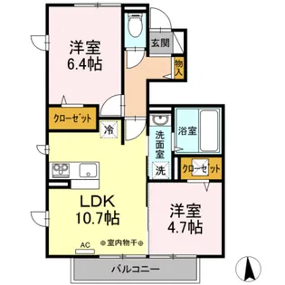 フェリーチェ【1階】の間取り