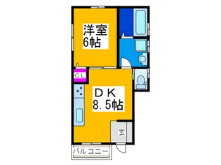 プリッ2初芝【2階】の間取り