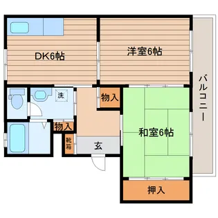 エステート輝A【2階】の間取り
