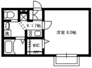 セレ永田北【2階】の間取り