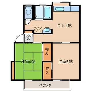 キャッスルドリーム【2階】の間取り