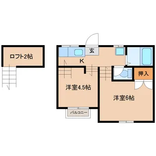 サニーライフ郡山【2階】の間取り