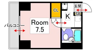 ベンハウス大供【8階】の間取り