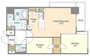 東京都台東区蔵前2【マンション】の間取り