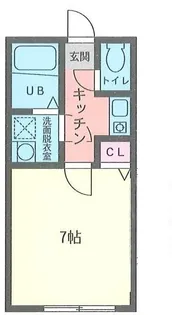 法人契約(社宅)可 久里浜2丁目独立洗面脱衣所BT別1K!【1階】の間取り