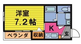 スカイコートウエスト【1階】の間取り