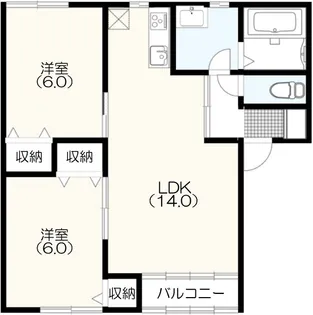 ファミーユ松任C棟【2階】の間取り