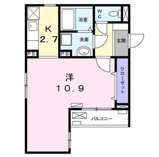 ル ヴェールF【2階】の間取り