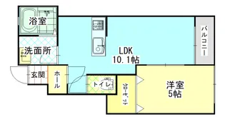 フォレスト庭瀬【1階】の間取り