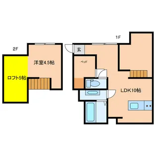 山口県宇部市恩田町1【一戸建】の間取り