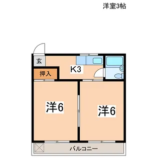 コーポ昭和 B【1階】の間取り