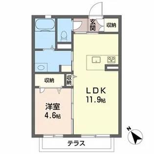 シャーメゾンルシエール【1階】の間取り