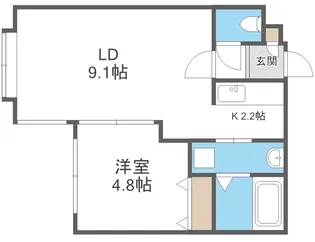 アメニティ千歳北栄【2階】の間取り