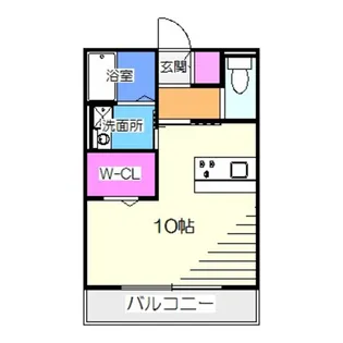 ロイヤルコート湊【1階】の間取り
