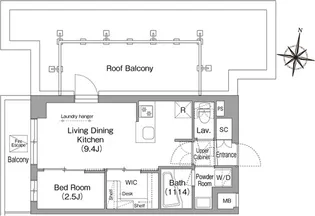 コンフォリア南品川【3階】の間取り