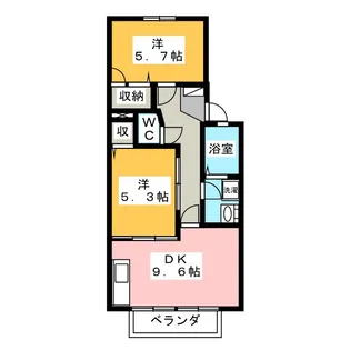 ルミエール・リバー III【2階】の間取り