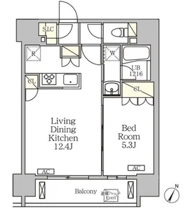 ジオエント白金台【12階】の間取り