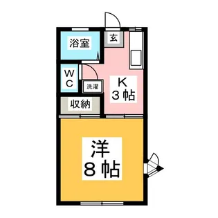 ラセーヌ黒松【1階】の間取り