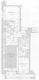 アトラス西麻布【4階】の間取り