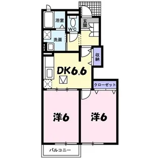 ル・ユニヴェールA【1階】の間取り