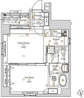 Log銀座東【8階】の間取り