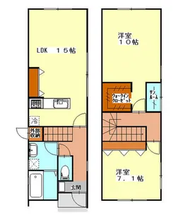 富山県富山市婦中町宮ケ島【一戸建】の間取り