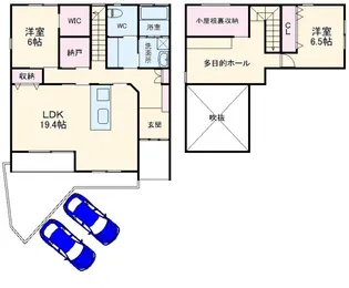 愛知県豊川市八幡町宮前【一戸建】の間取り