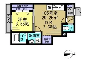 AJ南柏First【1階】の間取り