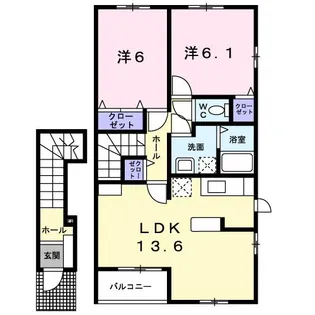 メルヴェイユ・サンレミ【2階】の間取り