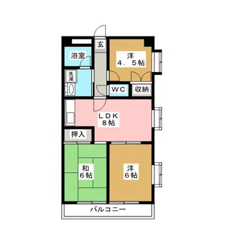 3LDKの間取り画像