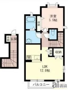東京都東大和市中央2【アパート】の間取り