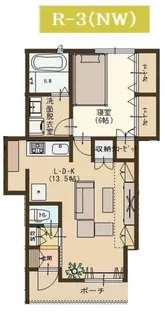 ユーソニアン・三仏生A【1階】の間取り