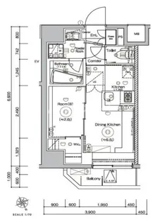 SYFORME UENO Asyl Court【3階】の間取り