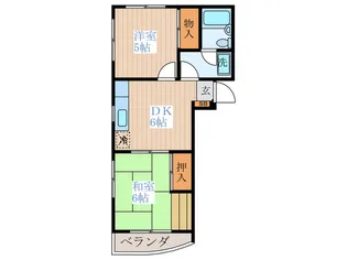 第一ハヤブサマンション【2階】の間取り