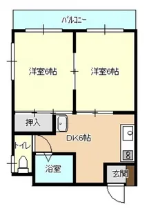 2DKの間取り画像