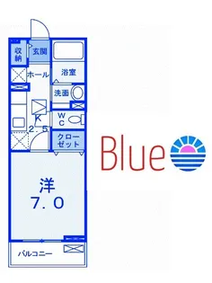 タンブルフィ一ユ【2階】の間取り