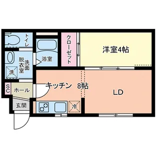 リヴェール南鍛冶町【1階】の間取り