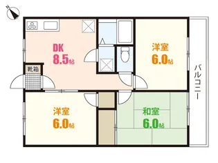 コーポ谷岡【4階】の間取り